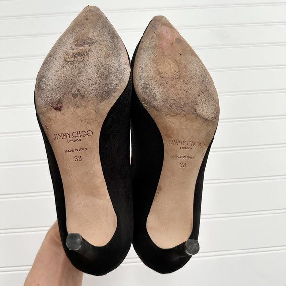 Jimmy Choo Romy Pump Suede Leather Black 85 mm - Picture 7 of 15